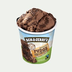 BEN & JERRY'S CHOCOLATE FUDGE BROWNIE NON-DAIRY ICE CREAM 458ML