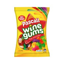 PASCALL LOLLIES JELLY SWEETS WINE GUMS 180G