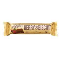WHITTAKERS CHOCOLATE BAR BERRY & BISCUIT 50G