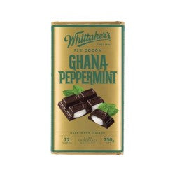 WHITTAKERS CHOCOLATE BLOCK 72% COCOA PEPPERMINT 250G